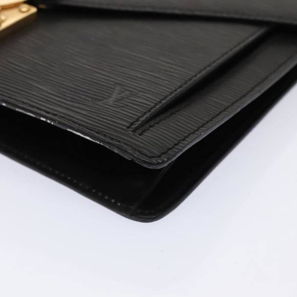 LOUIS VUITTON Epi Serie Dragonne Hand Bag Black Noir M52612 LV Auth 88322 - Picture 7 of 16